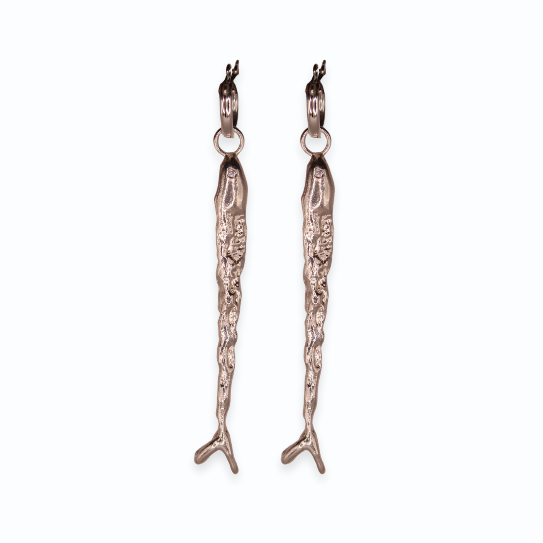 Fish No.1 Earrings // Zirconia