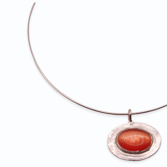 Catseye Necklace // Orange