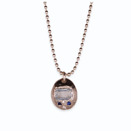 Tamagotchi Necklace // Moissanite