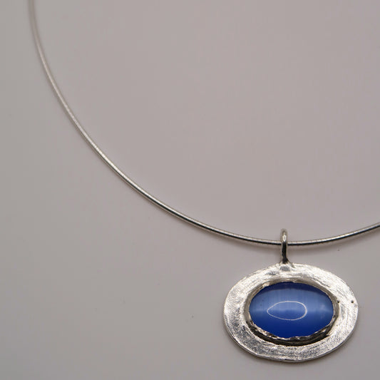 Catseye Necklace // Blue