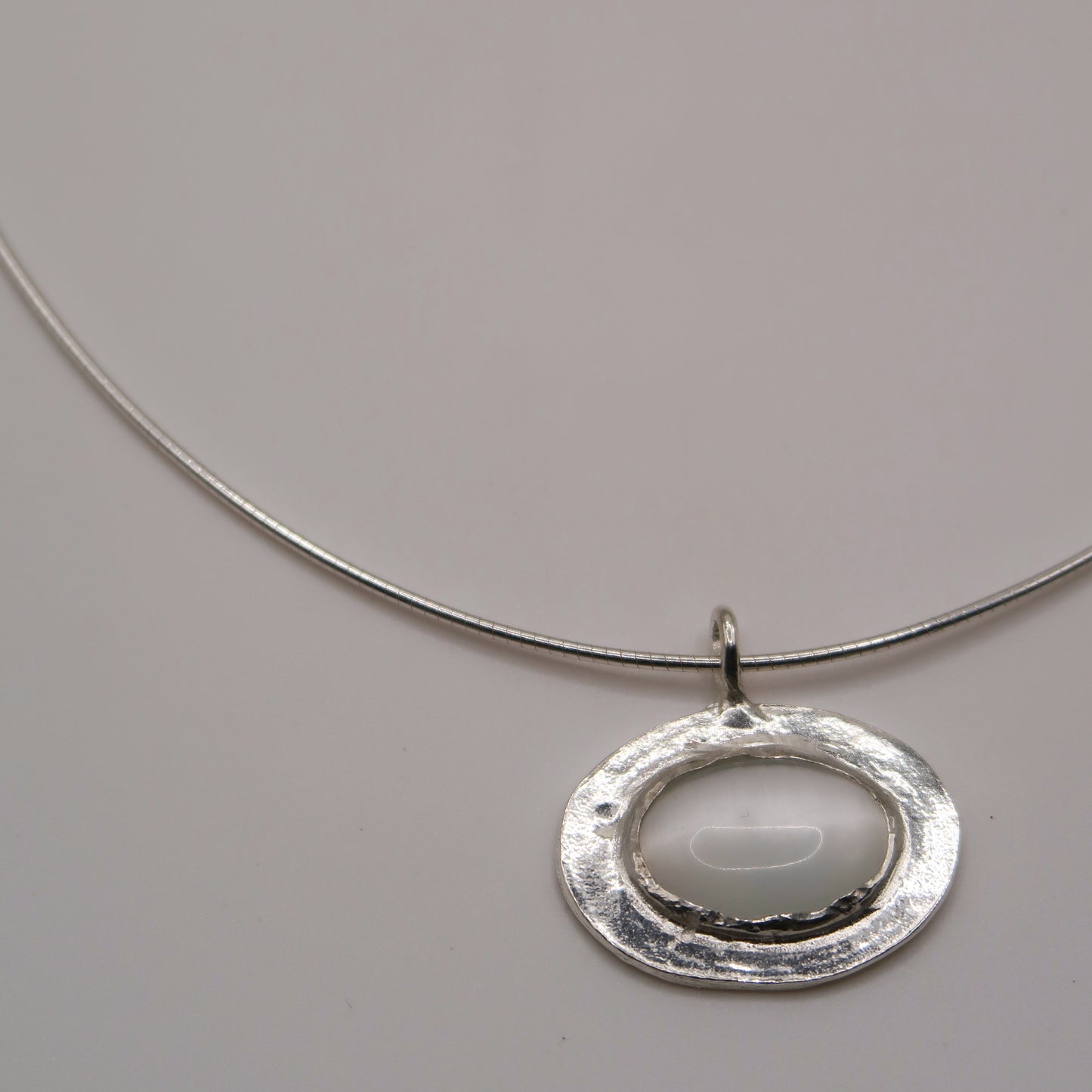 Catseye Necklace // White