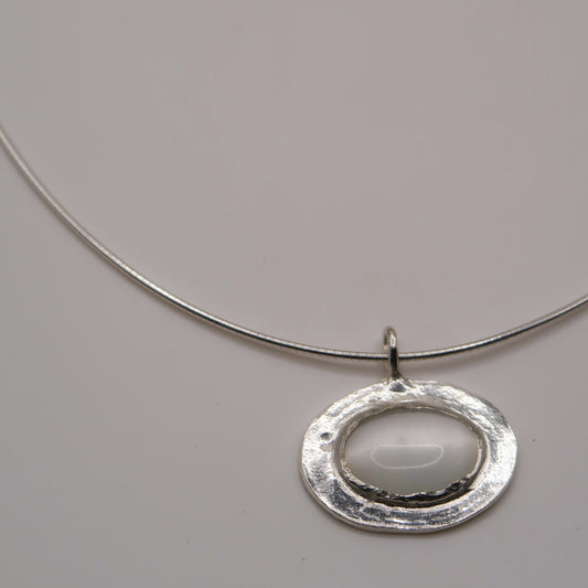 Catseye Necklace // White